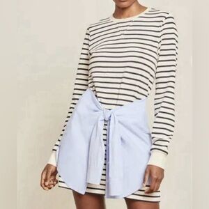 Veronica Beard Laszlo tie waist dress nautical XS